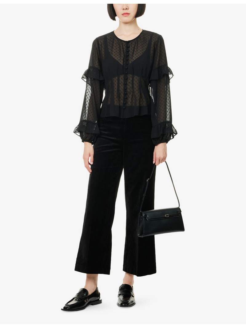 PAIGE Anessa Wide-Leg Stretch-Cotton Blend Trousers outlook