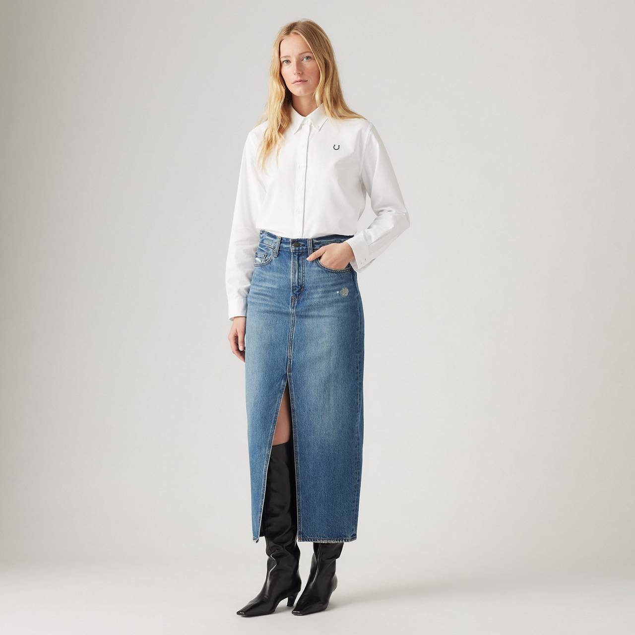 ANKLE COLUMN SKIRT - 2