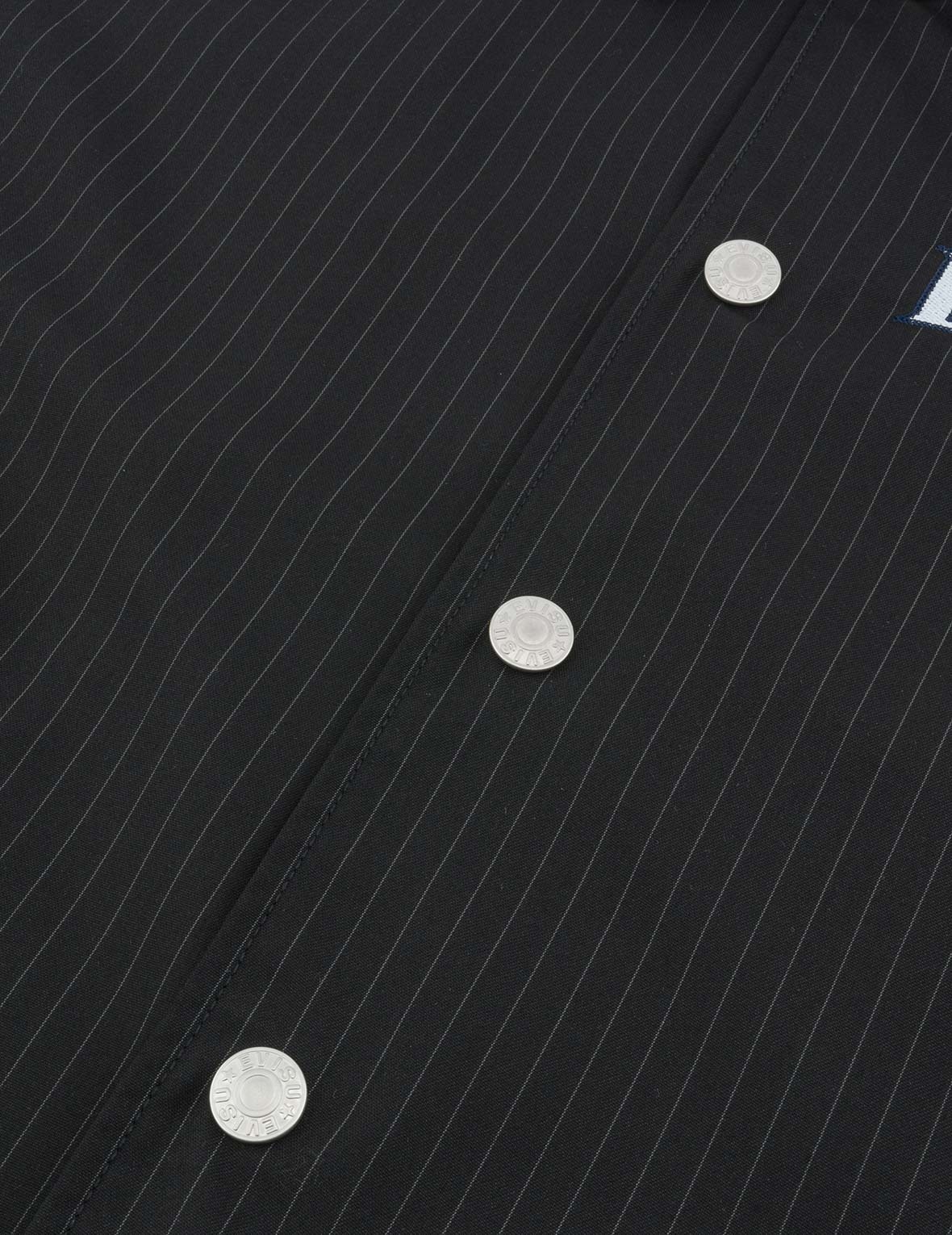Logo and Slogan Embroidery Regular Fit Striped Suit Ccoach Jacket - 7