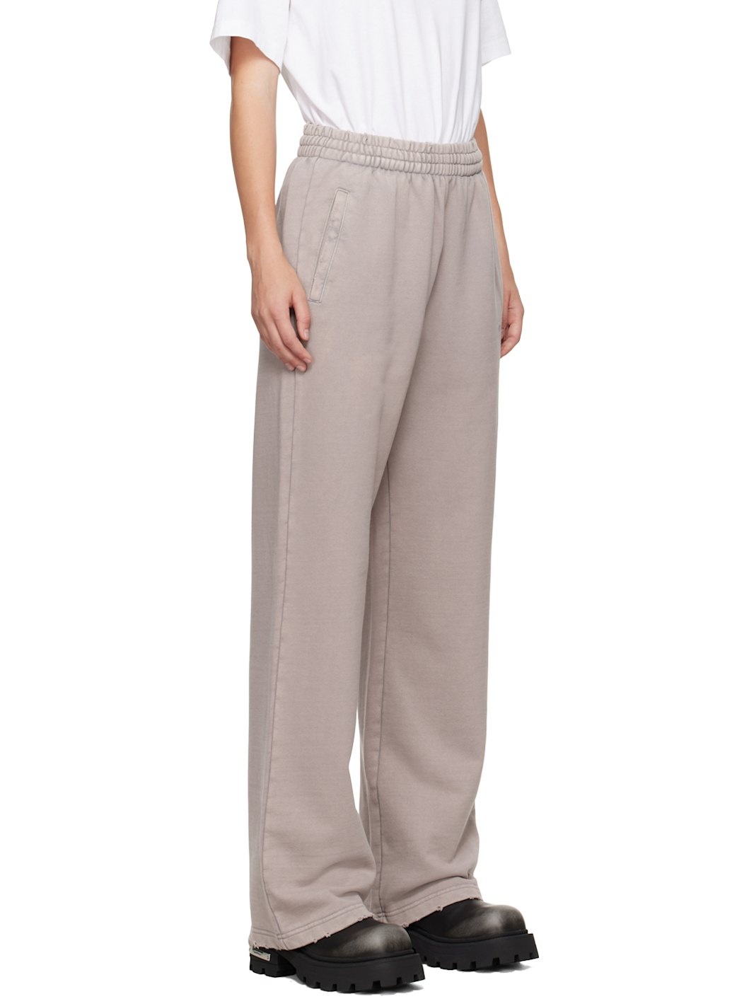 Pink Subtle Distressed Sweatpants - 2