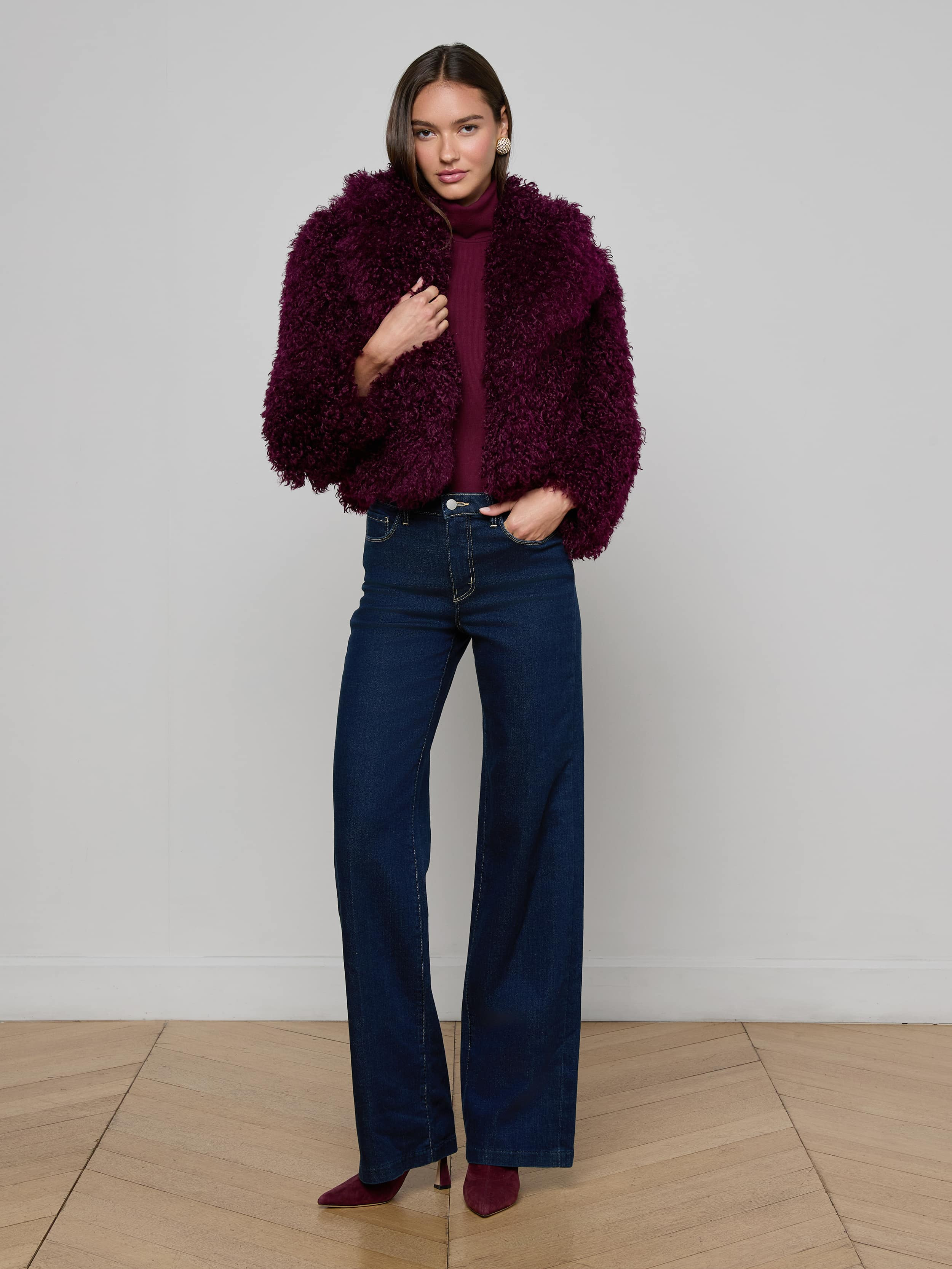 Aura Cropped Faux Fur Jacket - 4