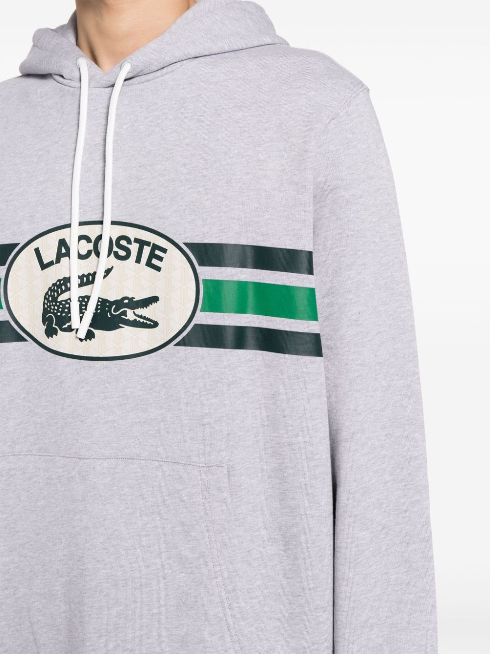 logo-print cotton hoodie - 5
