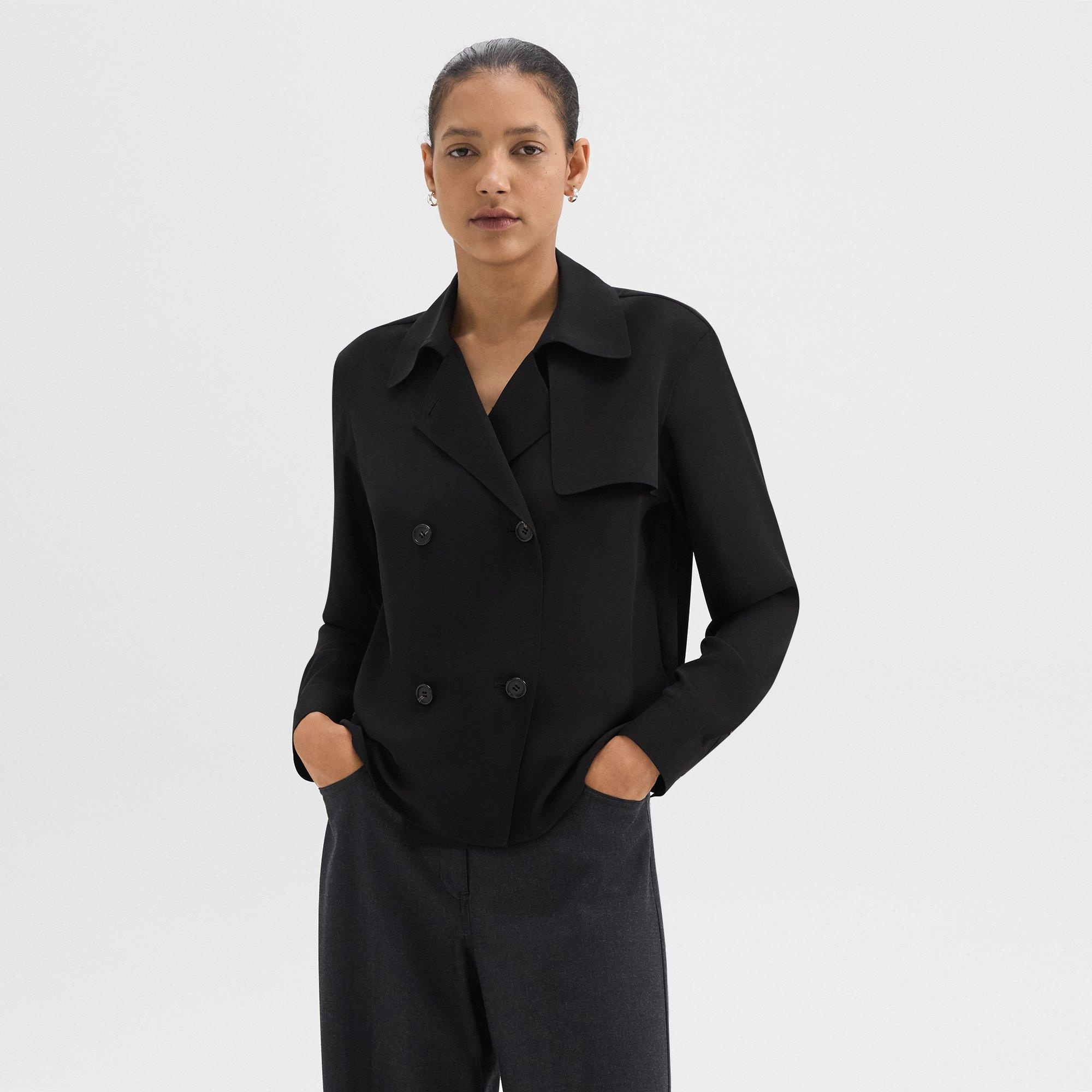 Trench Blouse in Recycled Georgette - 3