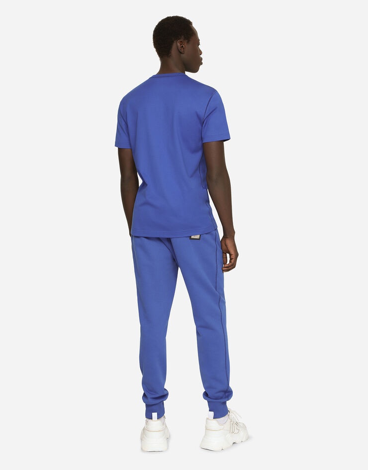 Jersey jogging pants with branded tag - 3