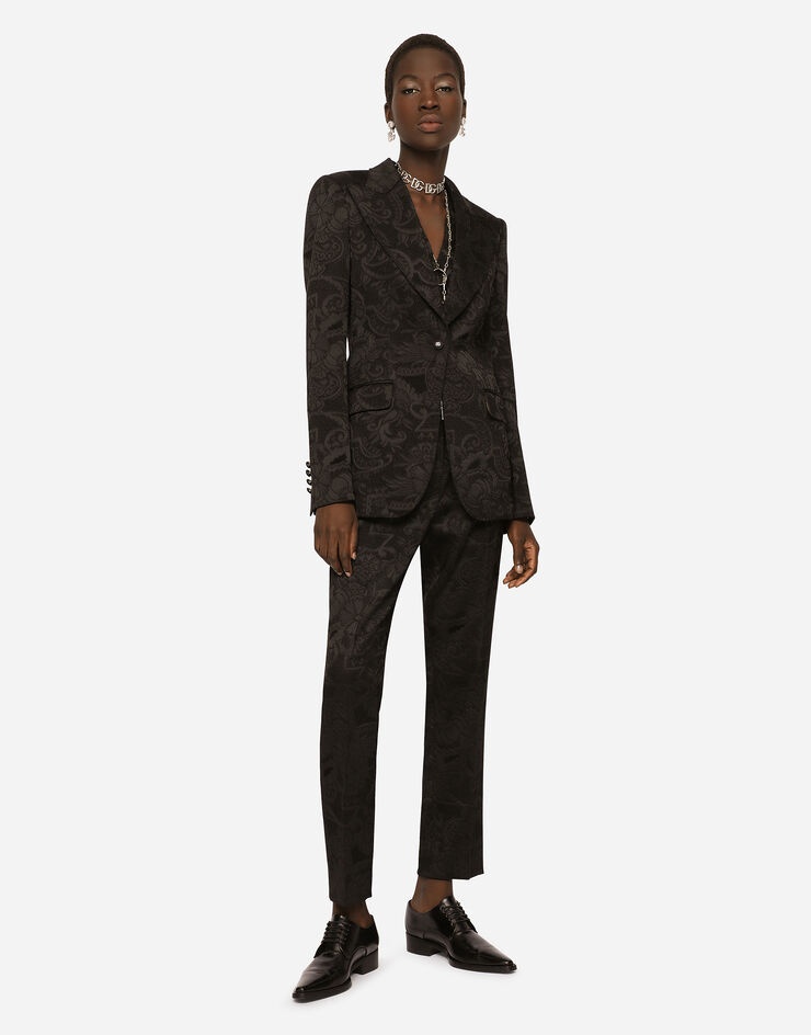 Floral jacquard Turlington blazer - 4