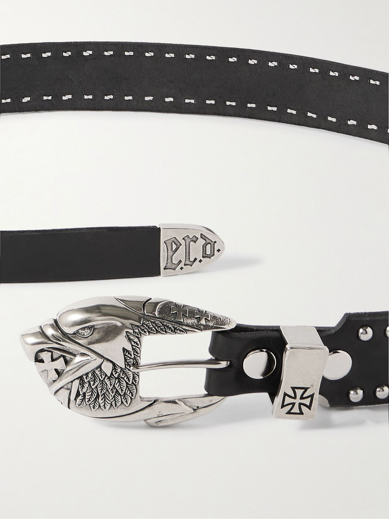 Enfants Riches Déprimés Studded Leather Belt Black outlook