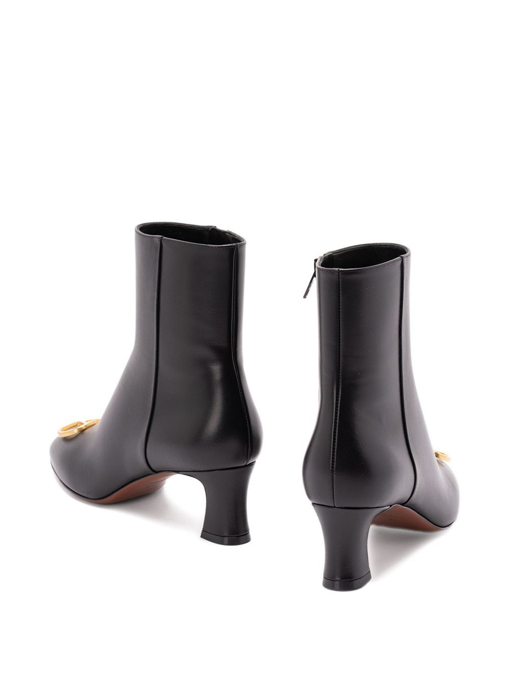 60mm logo-plaque leather boots - 4