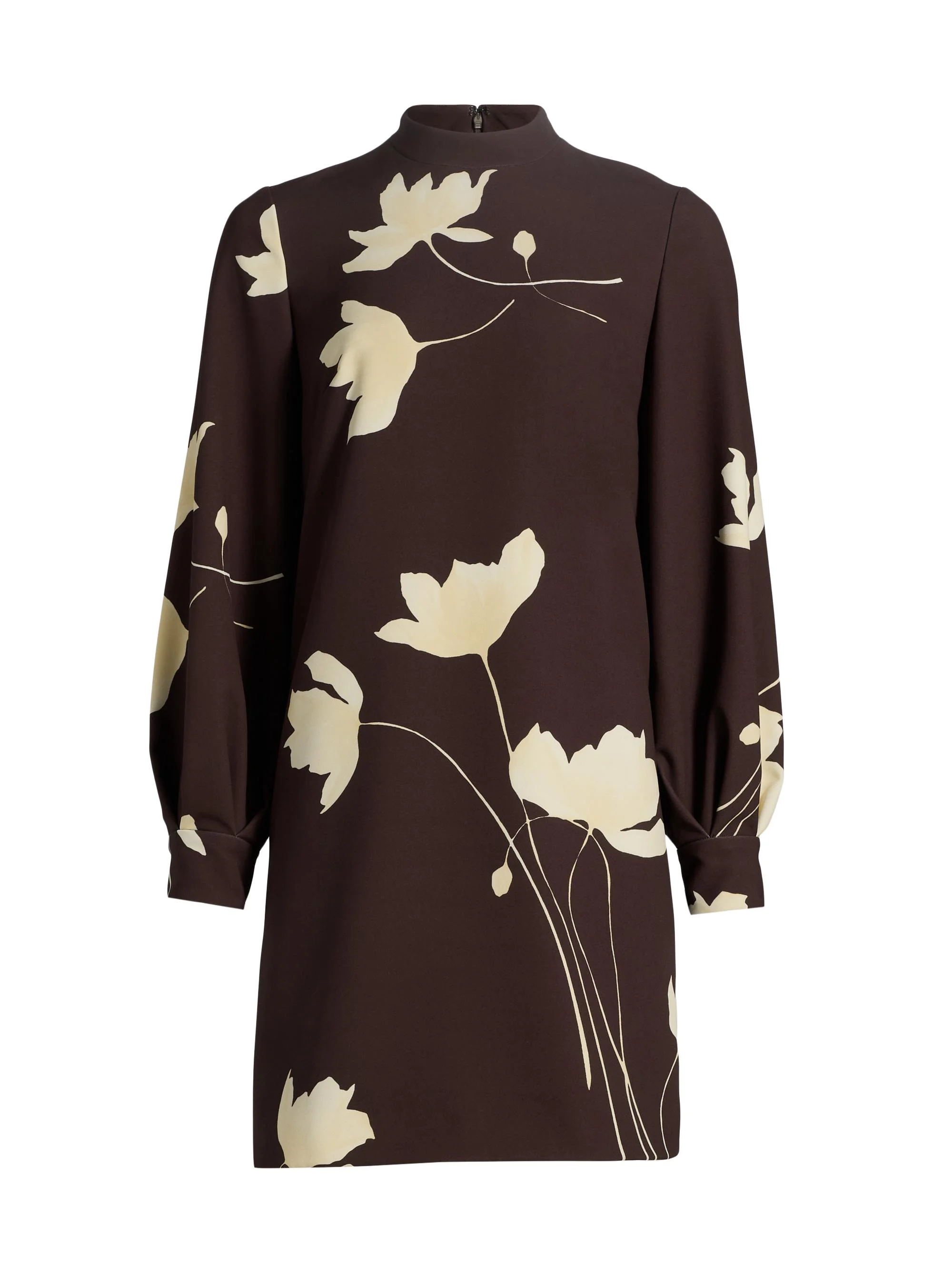 Women's Elizabeth Floral Crêpe Minidress - Cocoa Sunlight - 1