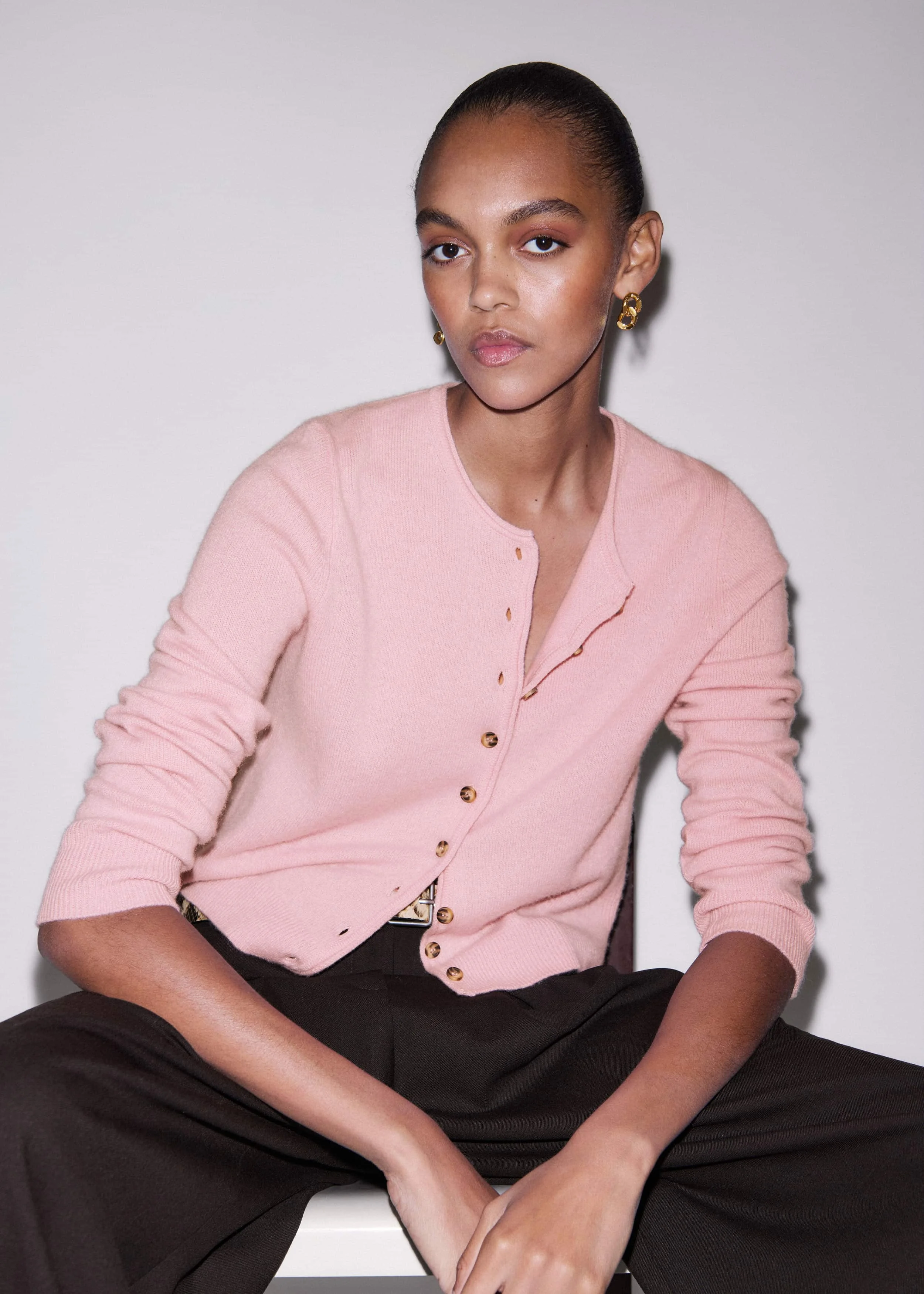 Roll Trim Cardigan - 1