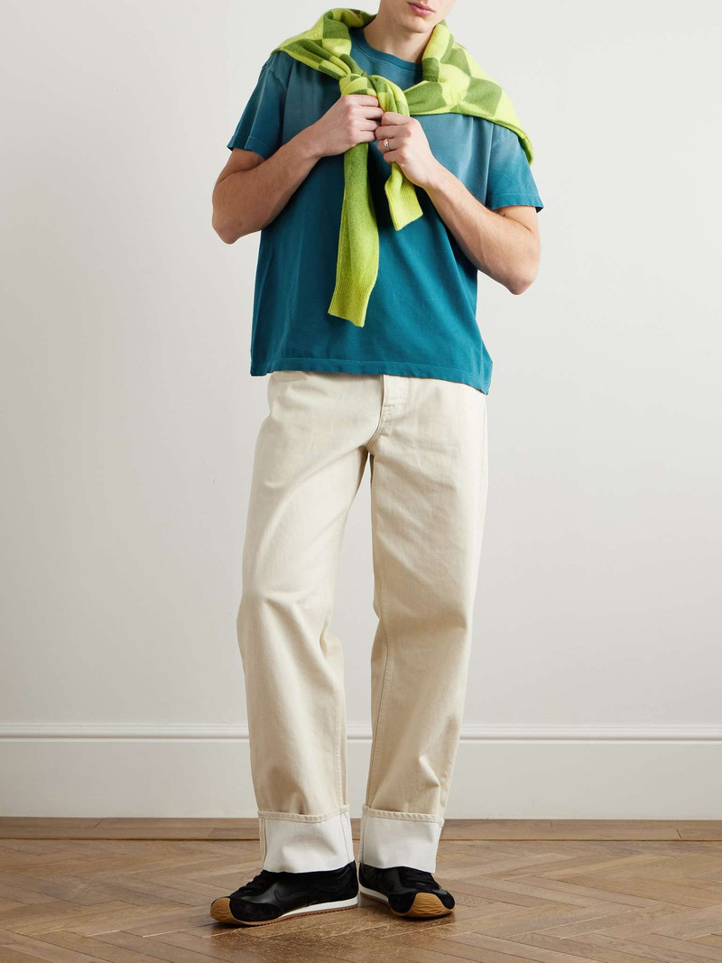 The Elder Statesman Sun-Bleached Pica Cotton and Cashmere-Blend Jersey T-Shirt outlook