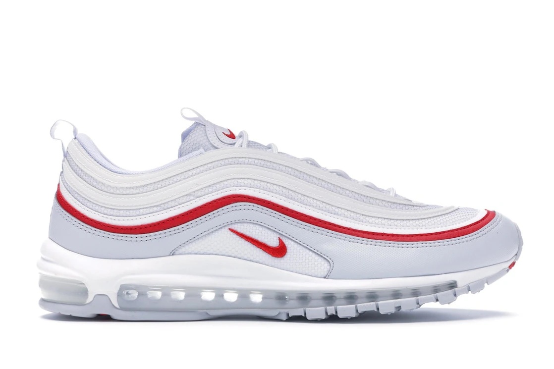 Nike Air Max 97 White Pure Platinum University Red - 1