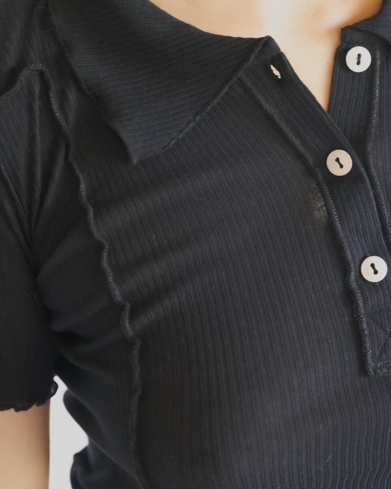 Omato Polo Tee Shirt - Organic Cotton Rib 5