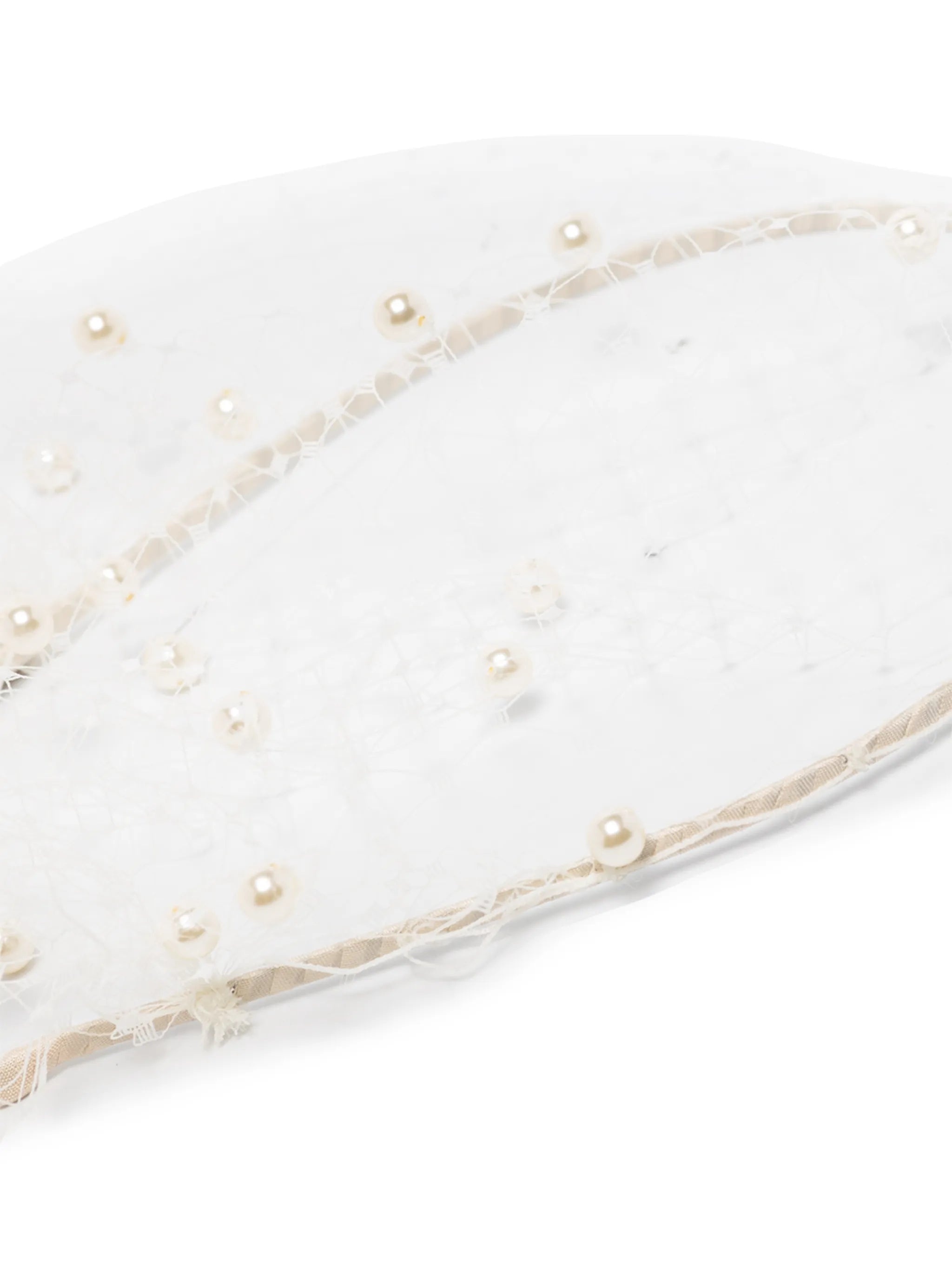 Violette Pearl-embellished Veil Headband - 2