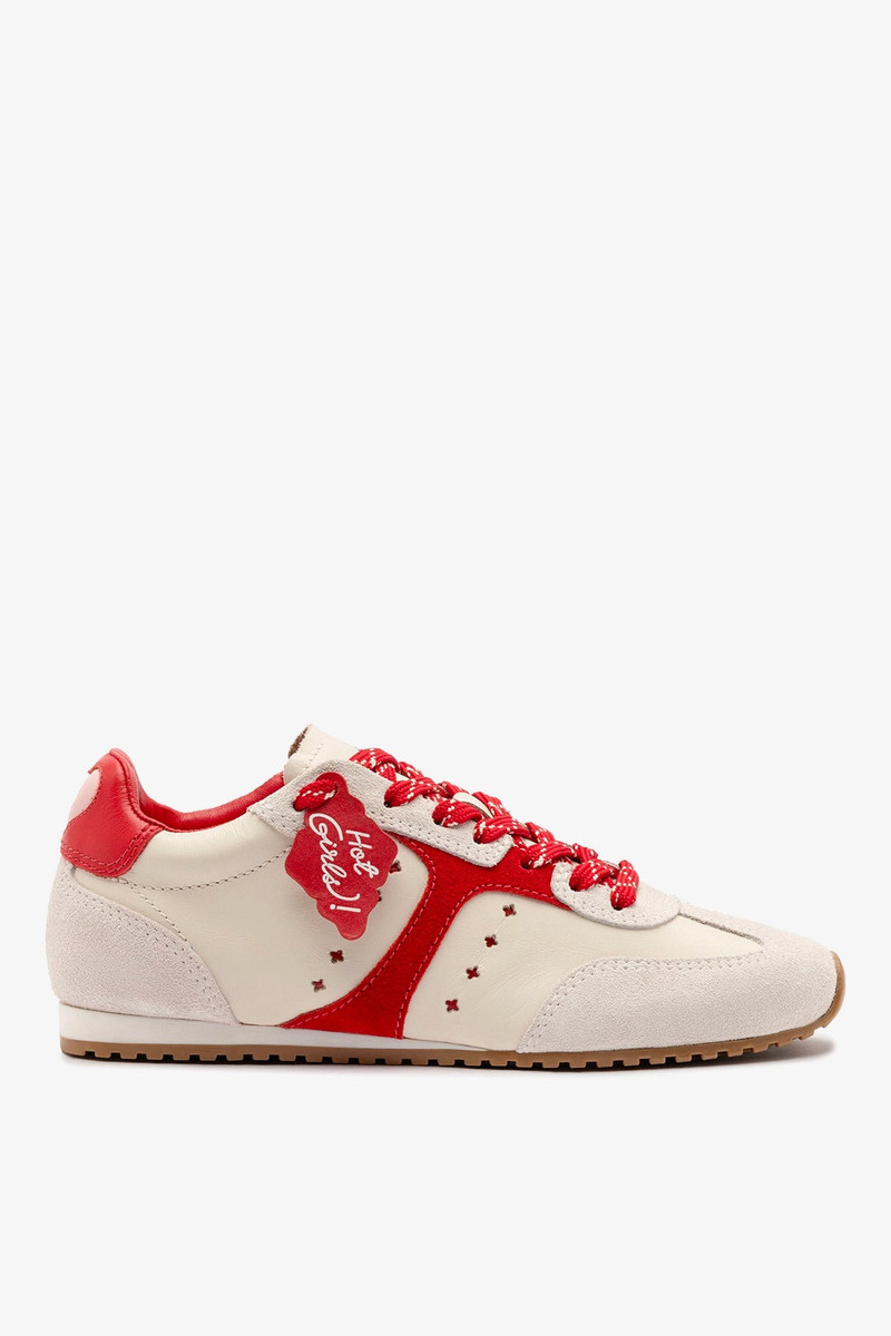 Stella Amore Mule In Ivory and Scarlet Leather 1