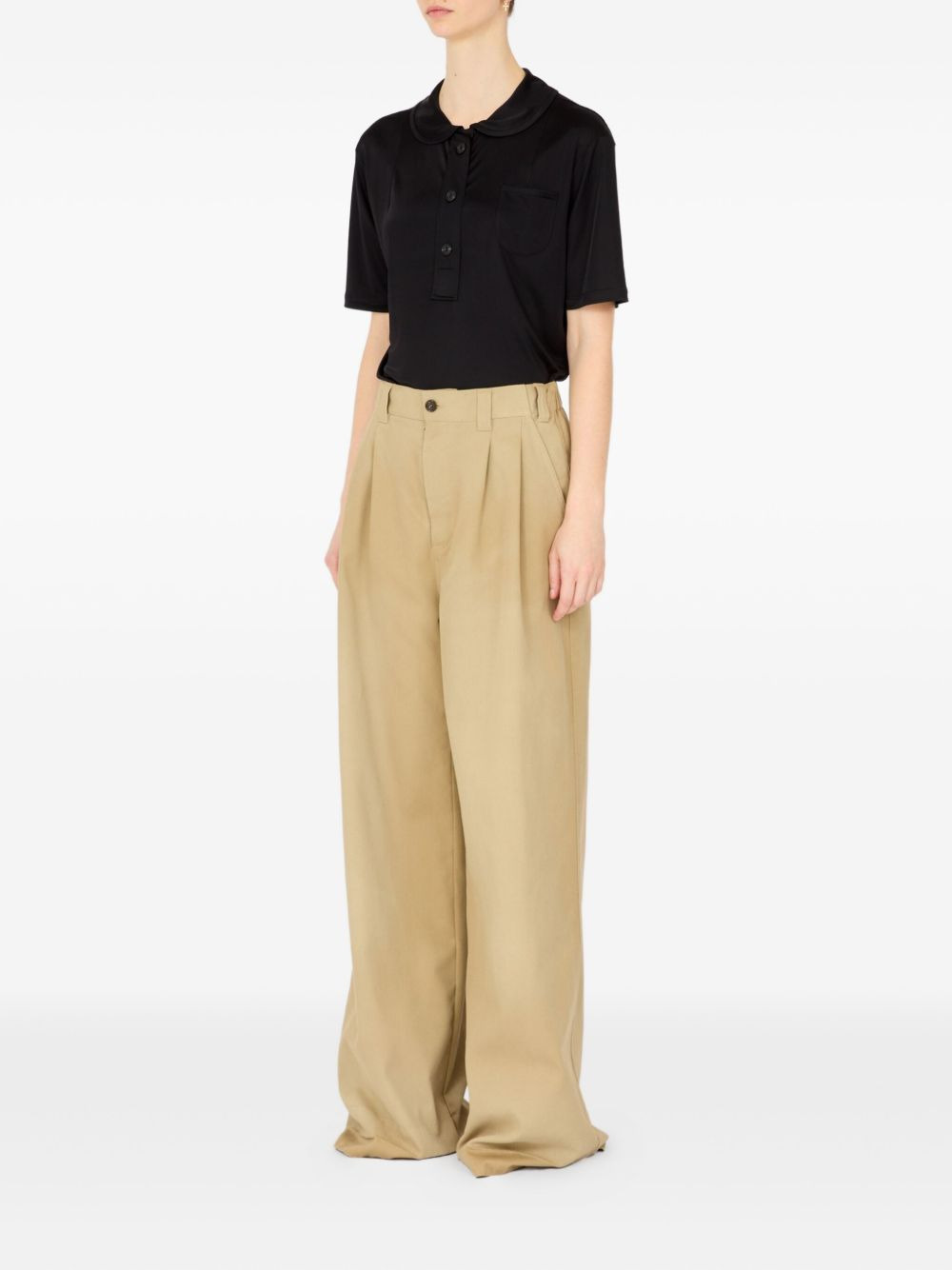 wide-leg tailored trousers - 4