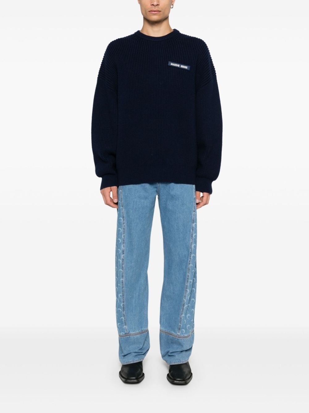 logo-patch sweater - 2