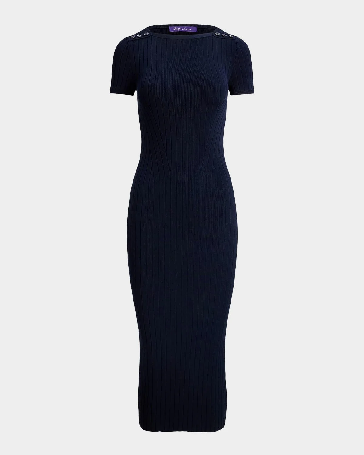 Dustan Rib-Knit Silk-Blend Day Dress - 1