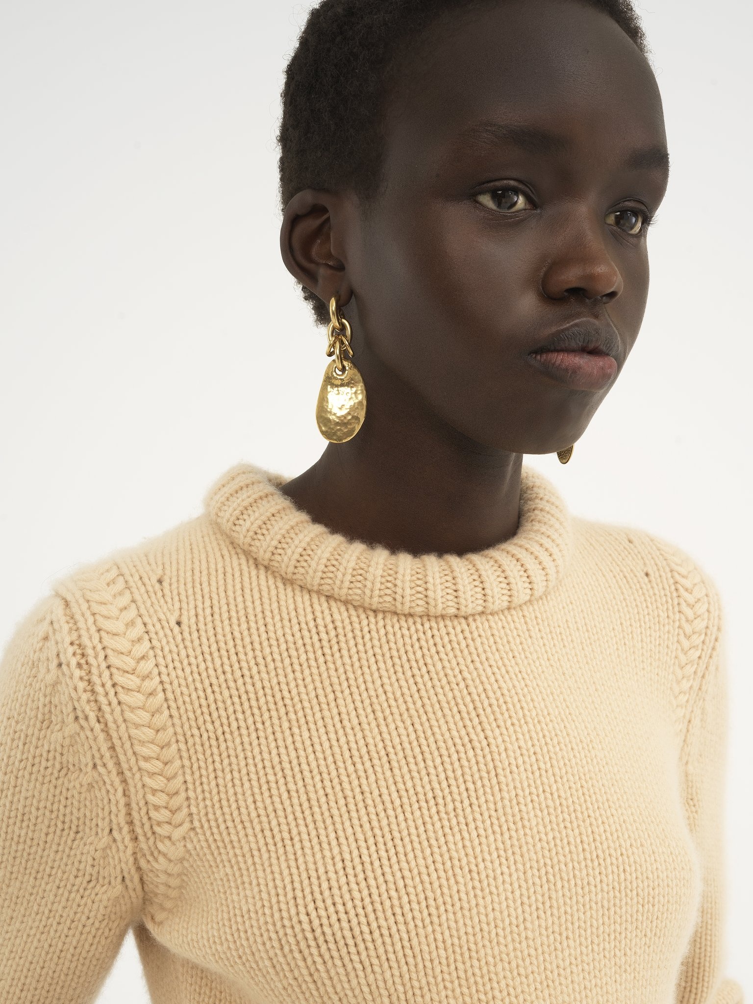 CROPPED SWEATER IN CASHMERE BLEND - 7