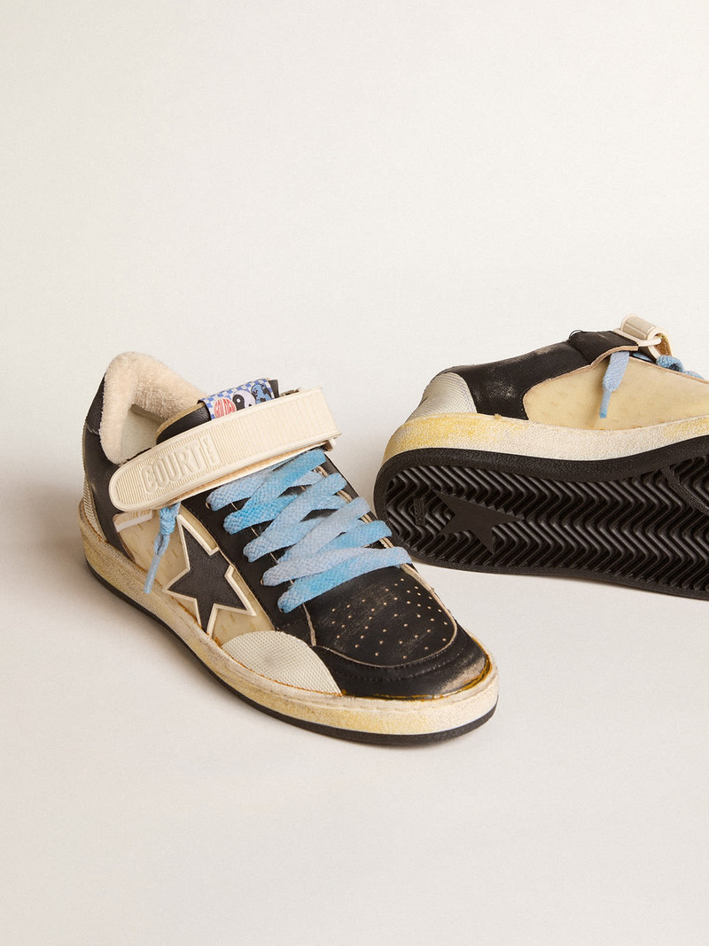 Women’s Ball Star Pro in black leather with Velcro strap 3