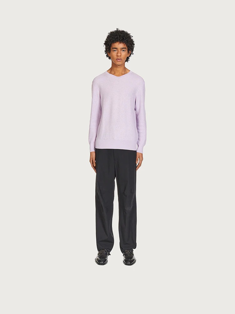 KNITTED V-NECK SWEATER - 3
