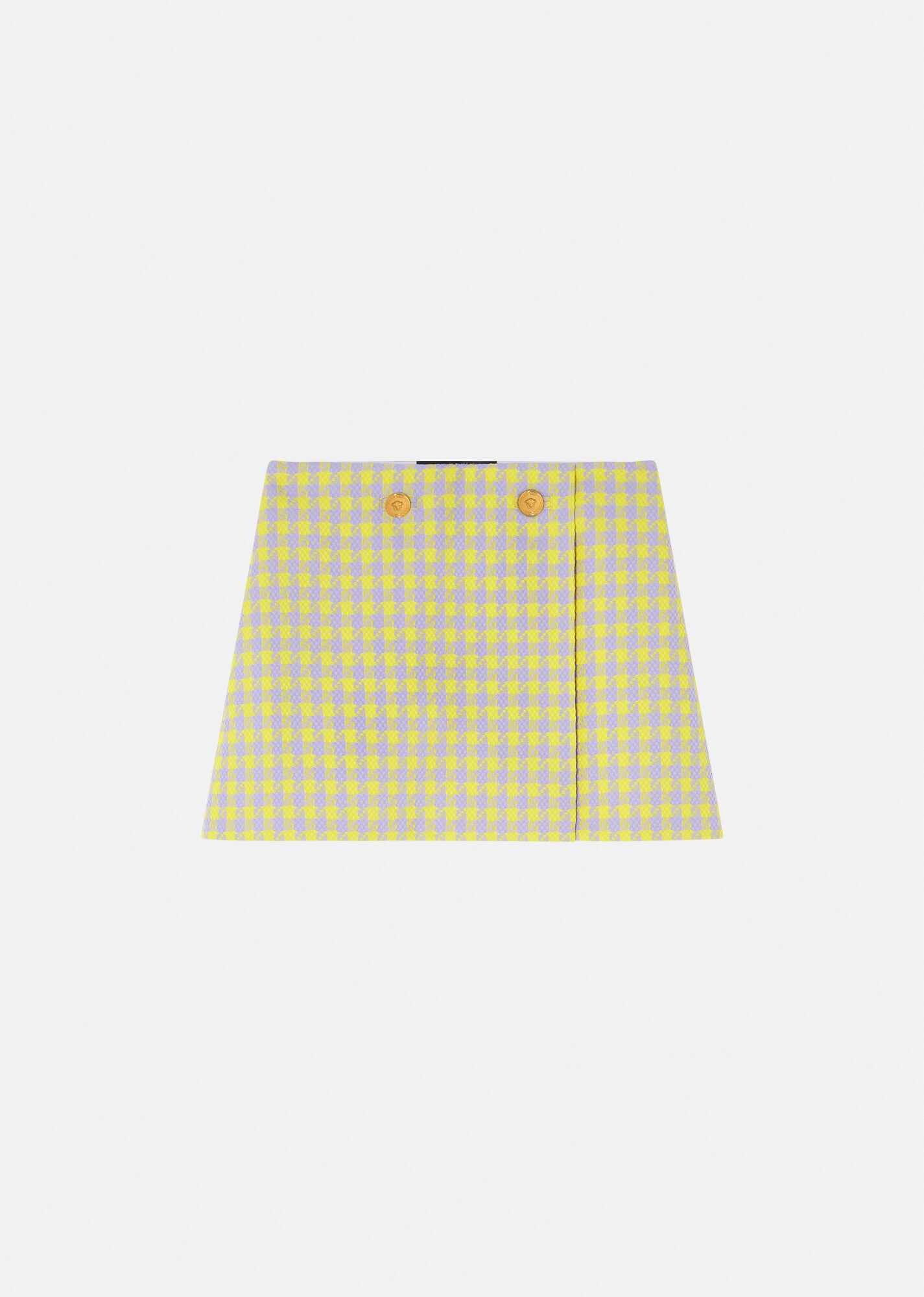 Medusa Checked Mini Skirt - 1