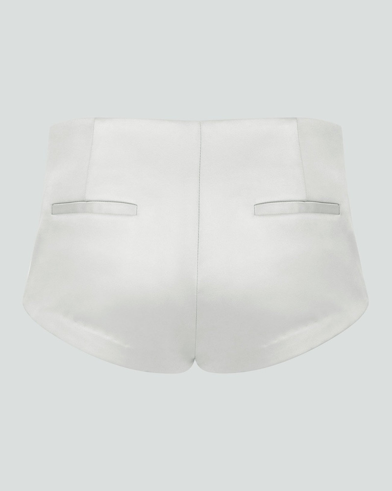 entire studios PUPPY SHORT IVORY SATEEN outlook
