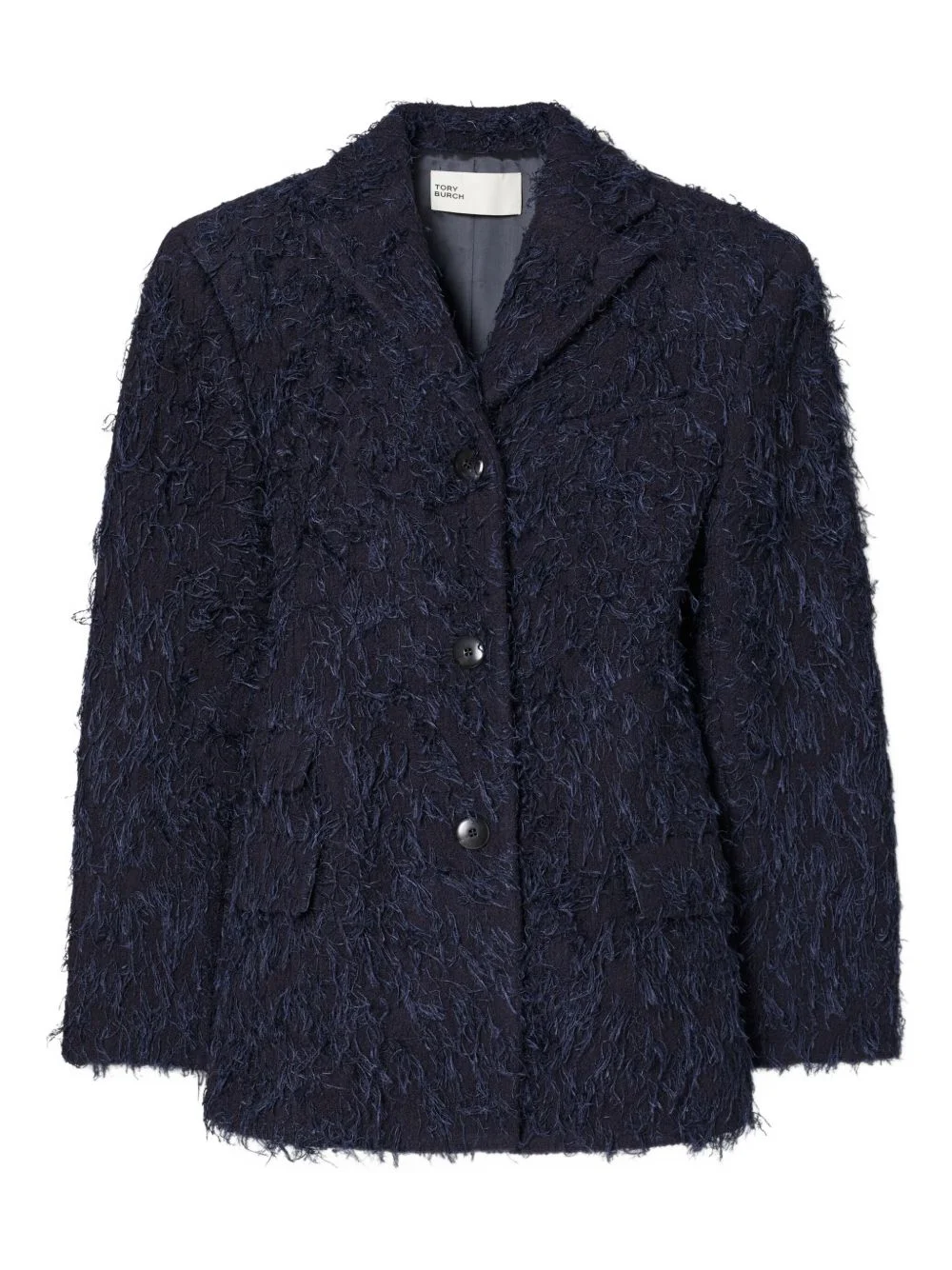 textured wool blazer - 1