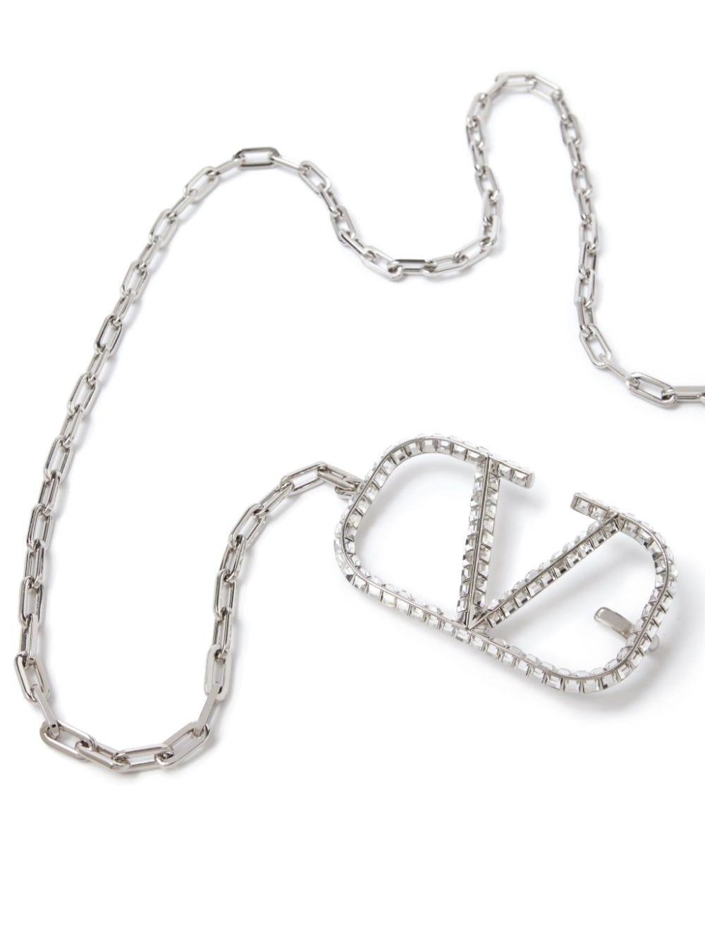 VLogo crystal-embellished belt - 4