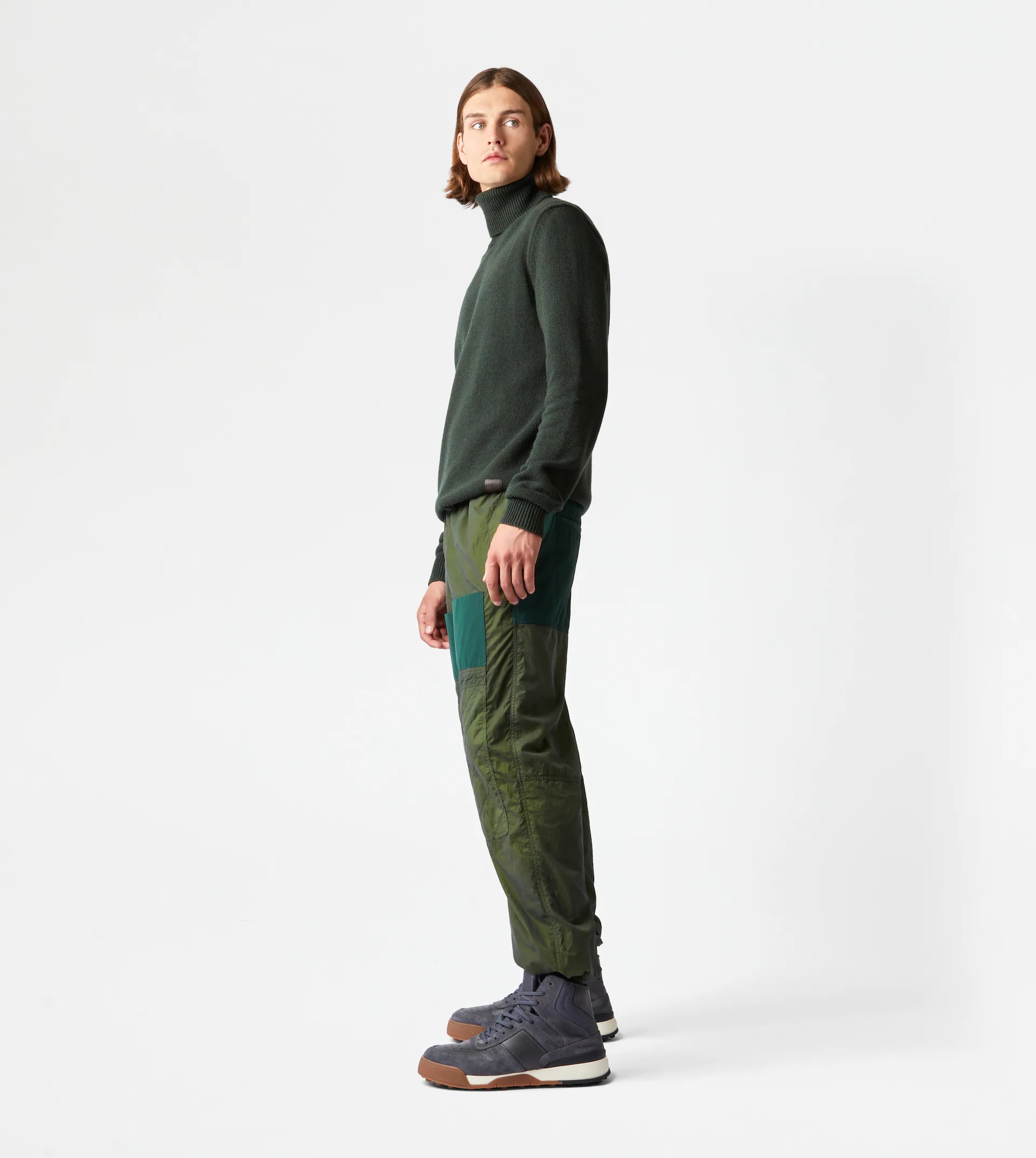 TOD'S CASHMERE BLEND TURTLENECK - GREEN - 4