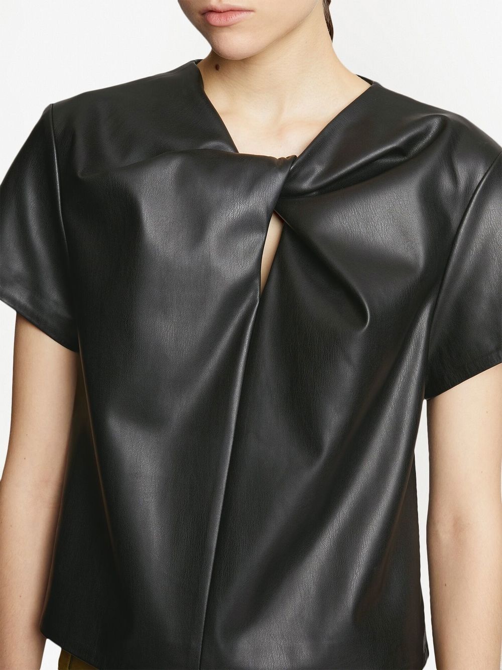 twist-detail short-sleeved top - 5