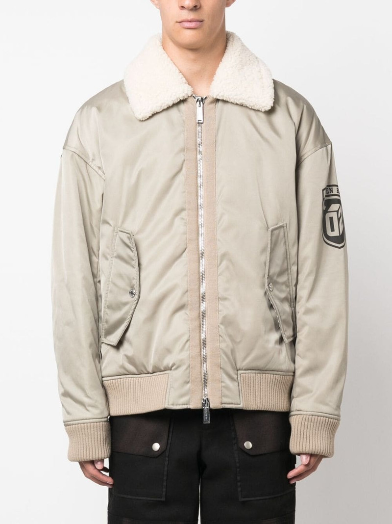 logo-print bomber jacket 3