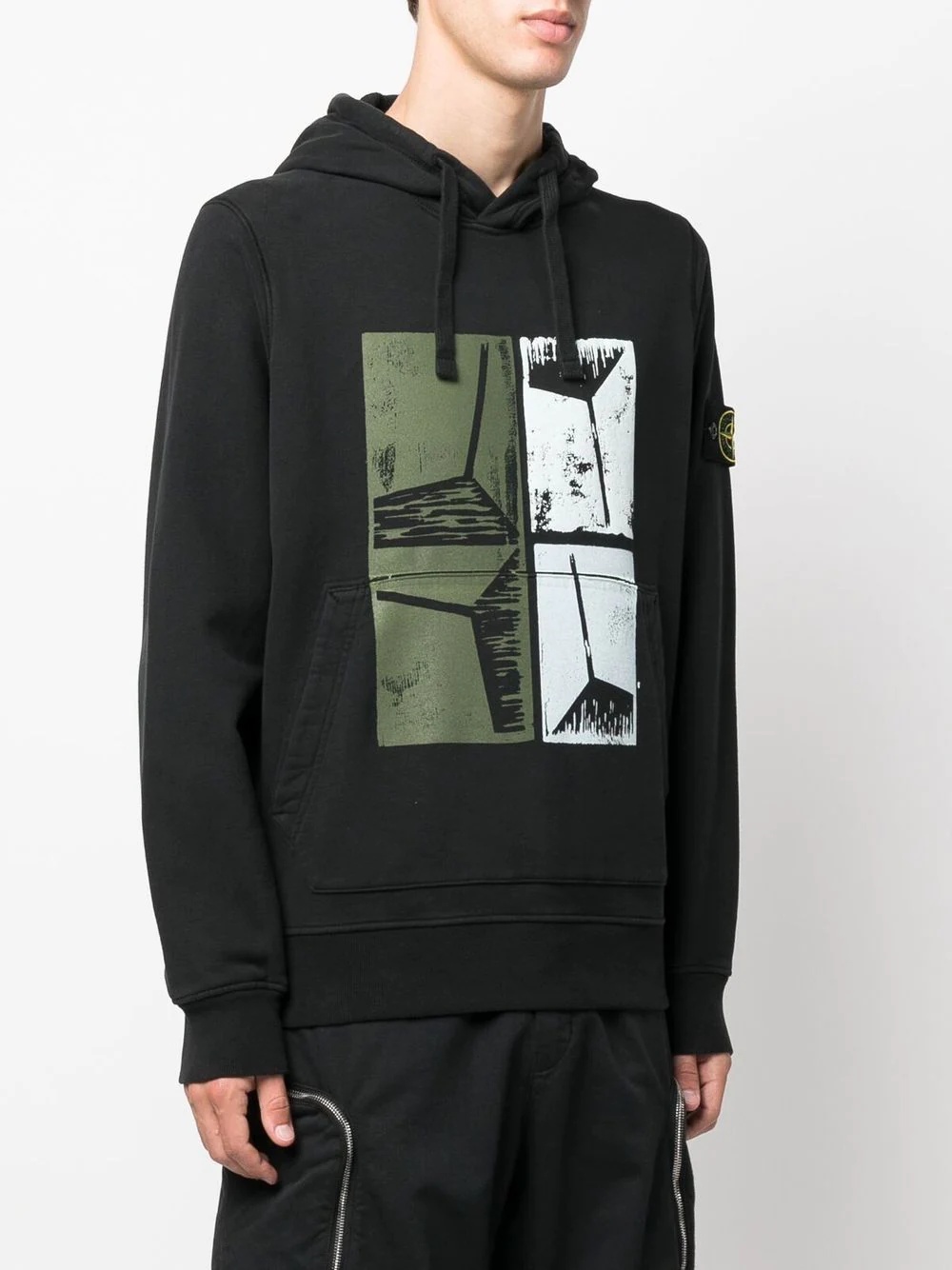 logo-patch drawstring hoodie - 3