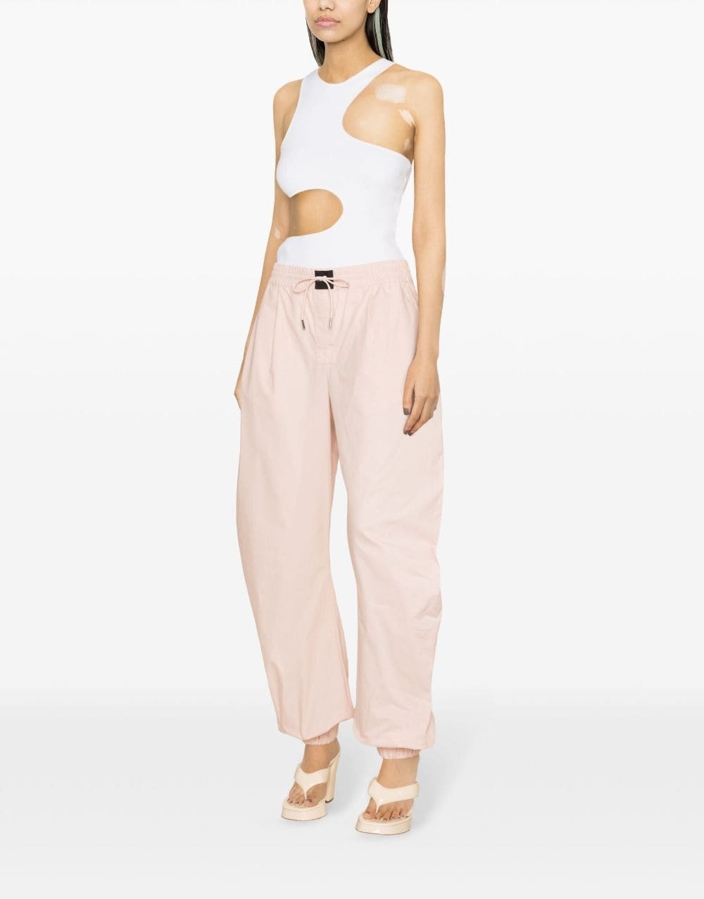 tapered cotton track pants - 3