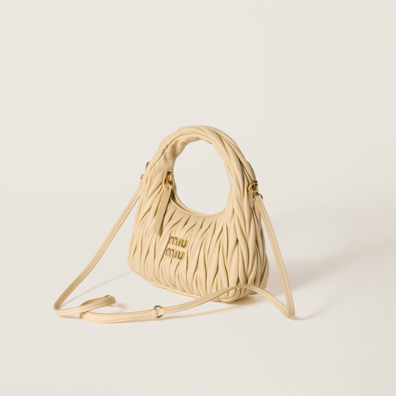 Miu Miu Wander matelassé nappa leather hobo bag outlook