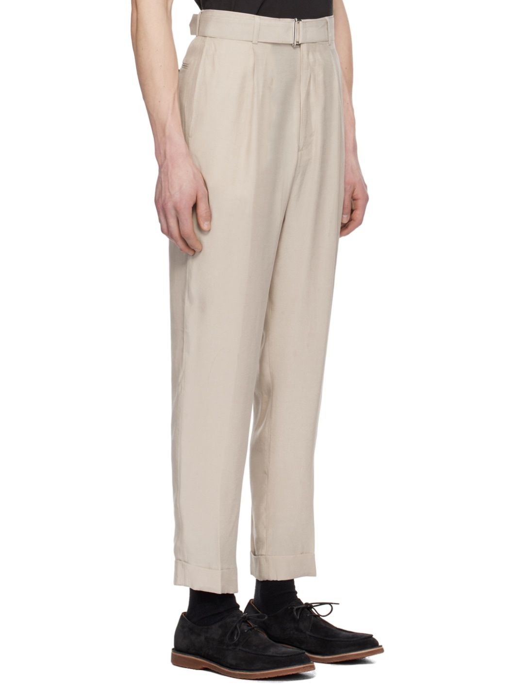 Beige Hugo Trousers - 2