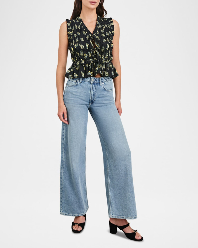 Rails Martine Ruffle-Trim Peplum Tank Top outlook
