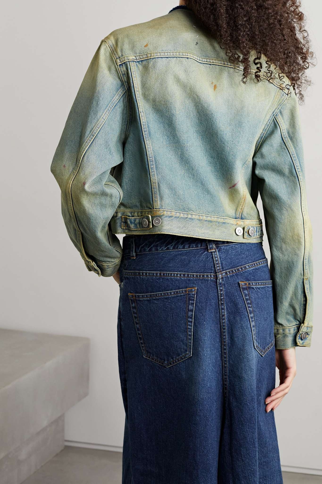 Distressed denim jacket - 4