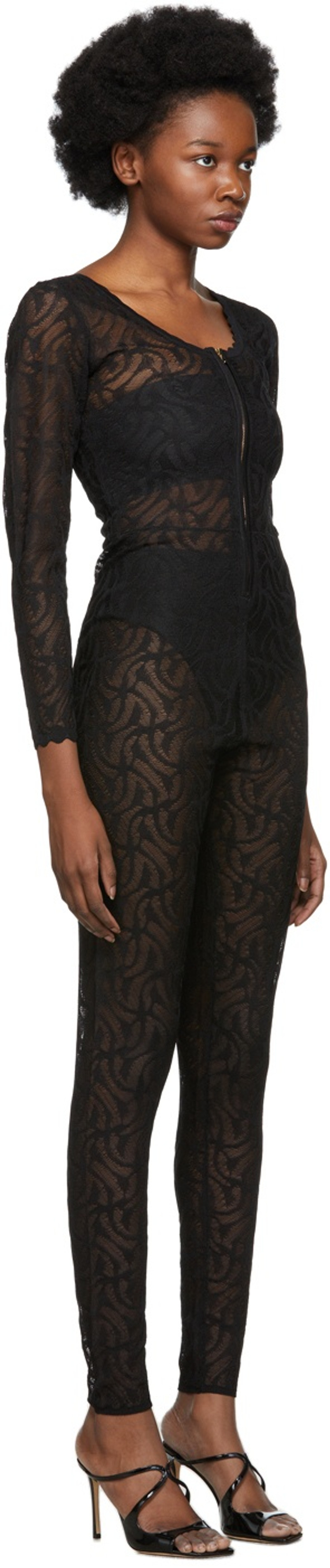diotima Black Lace Jumpsuit outlook