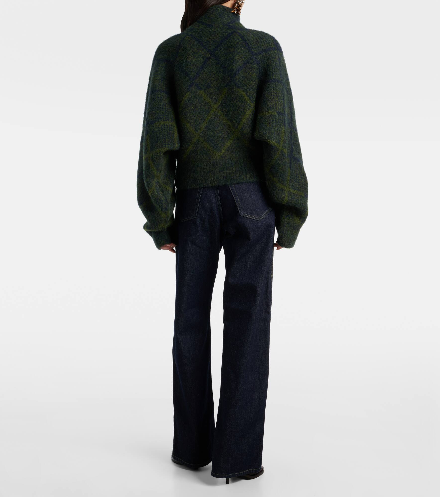 Argyle alpaca and wool-blend cardigan - 3