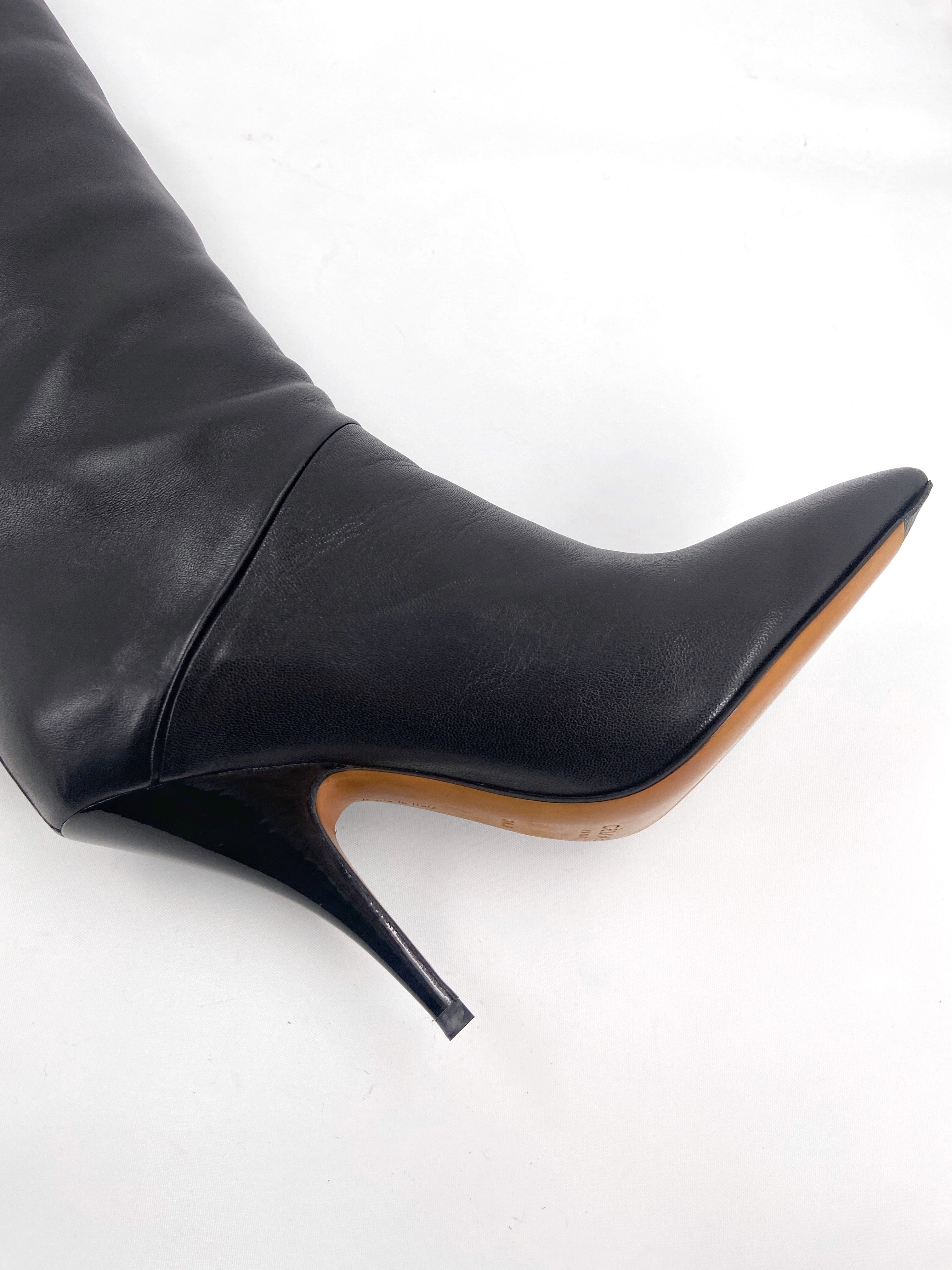 Céline - Céline Phoebe Philo Thigh High Leather Heels Boots 36.5 - 8