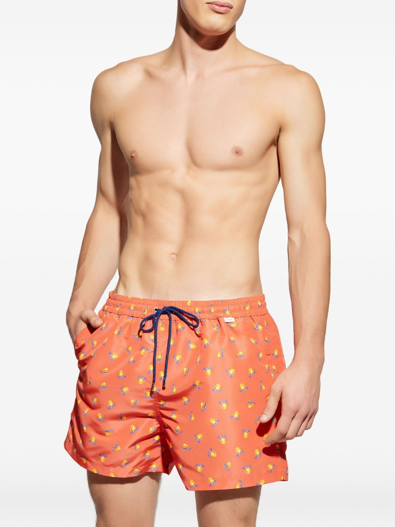 Paul Smith peach-print drawstring swim shorts outlook