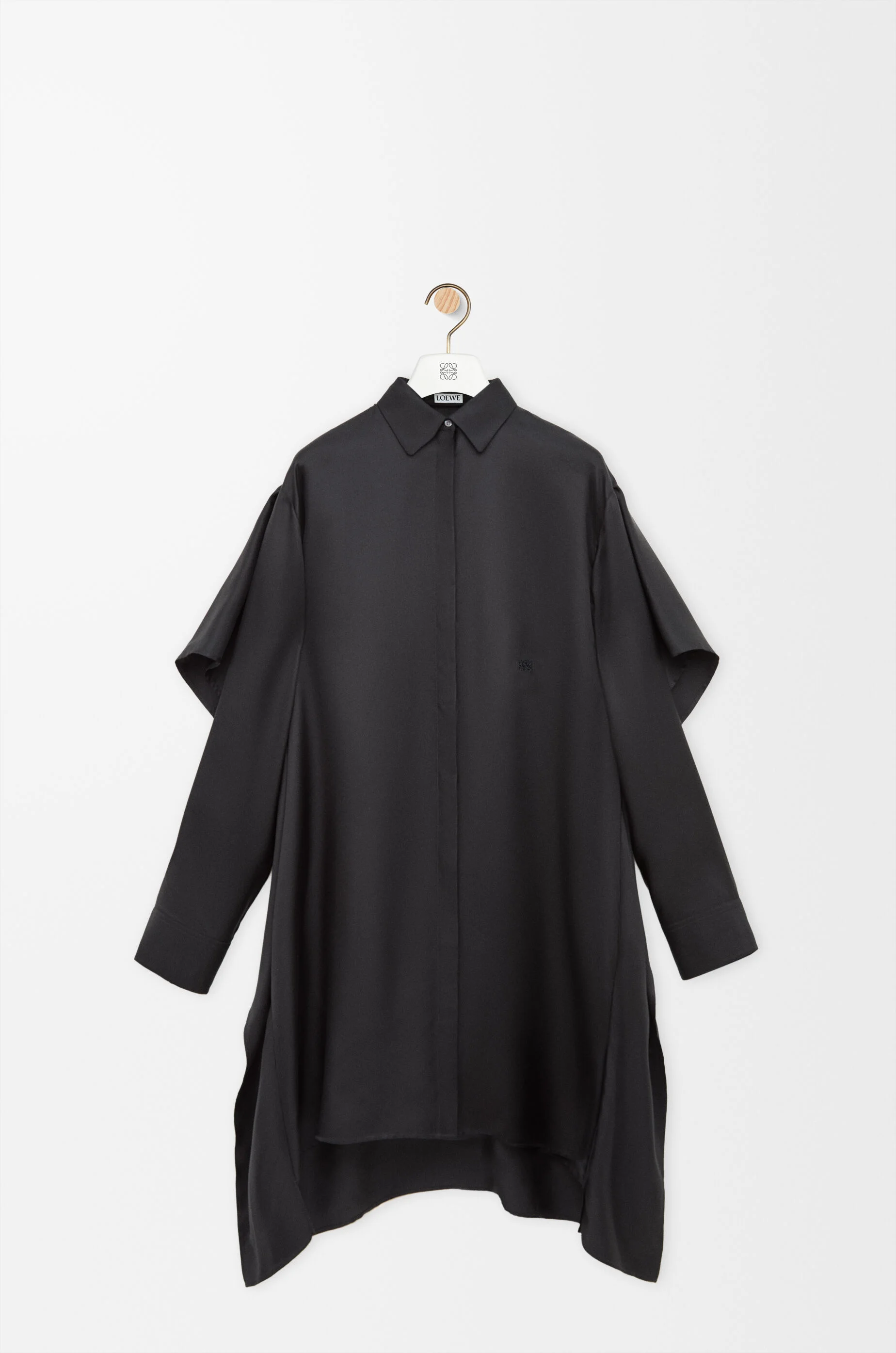 Cape dress in silk - 1