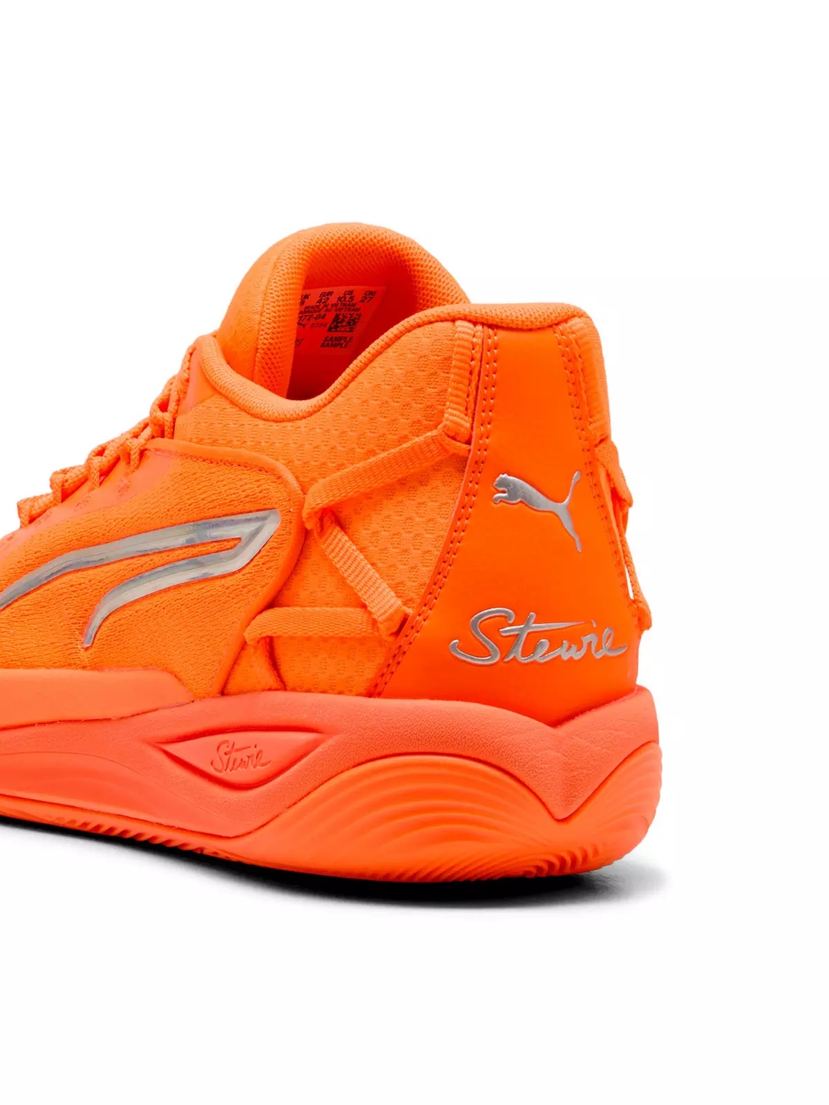 PUMA Stewie 4 Flawless "Sun Stream/Fluro Orange Pes" Women's Basketball Shoe - 6