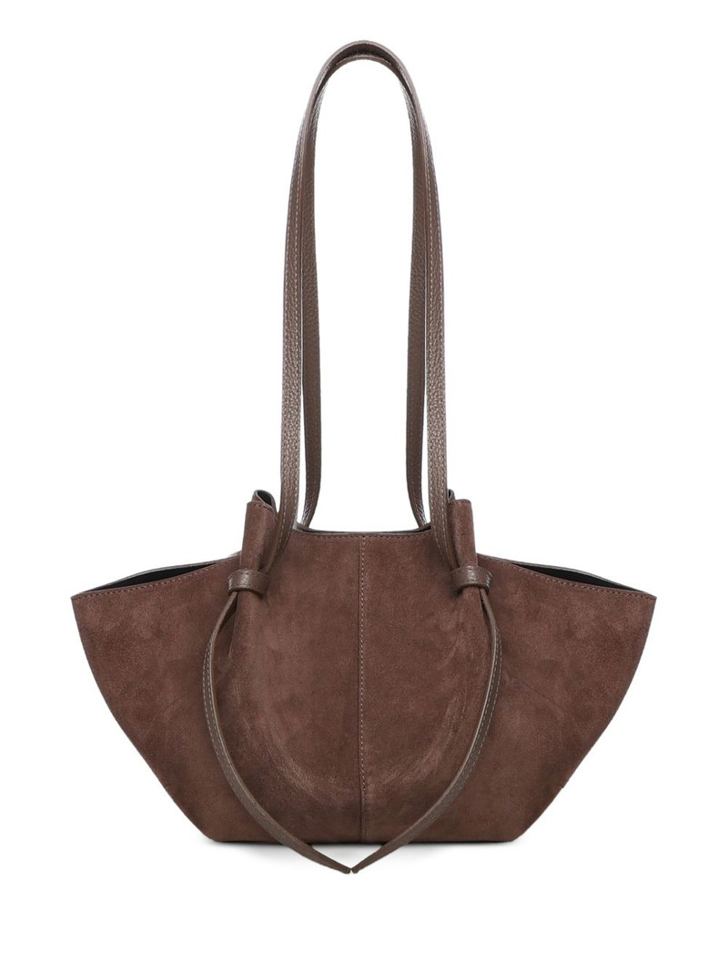 large Mochi suede knot shoulder bag 1