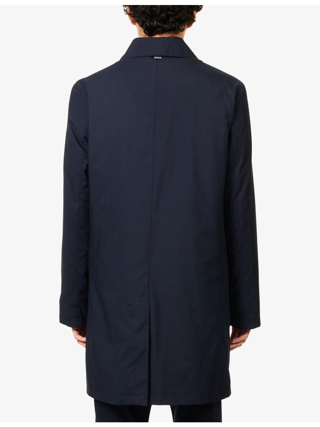 Pointed-Collar Detachable-Lining Waterproof Jacket - 4
