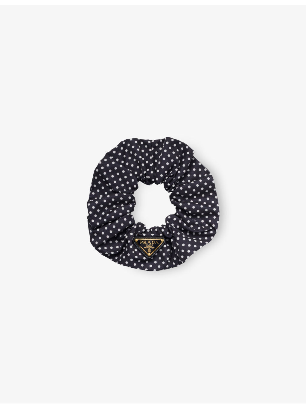 Re-Nylon Polka-Dot Woven Scrunchie - 1