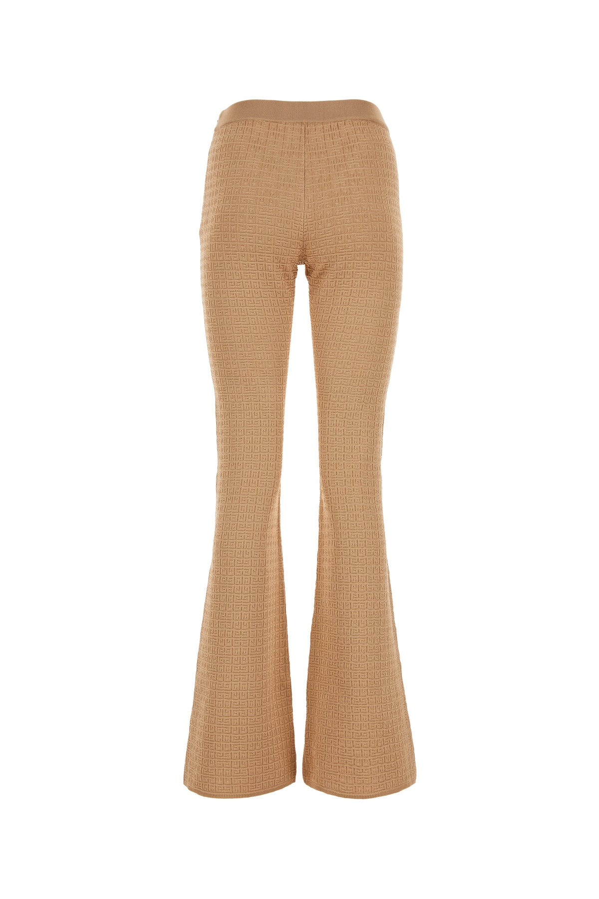 Skin pink jacquard flared leg pant - 2