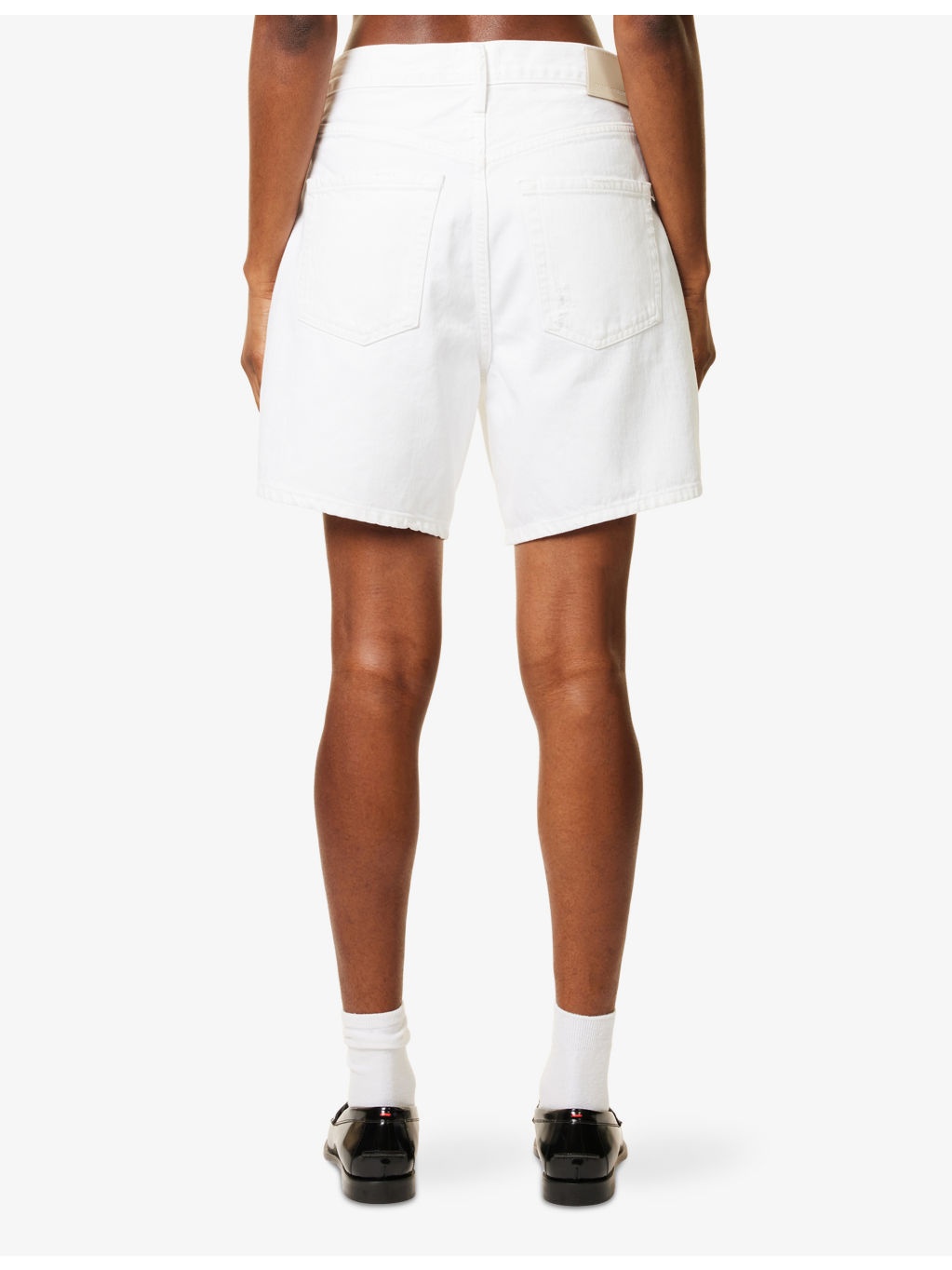 Marlow Long High-Rise Relaxed-Fit Denim Shorts - 4