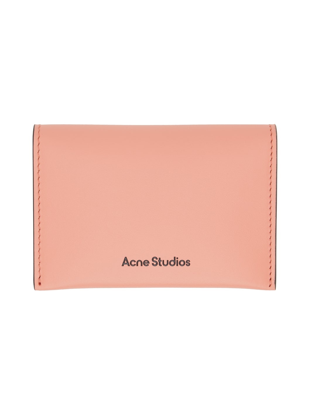 Pink Folded Leather Card Holder - 1