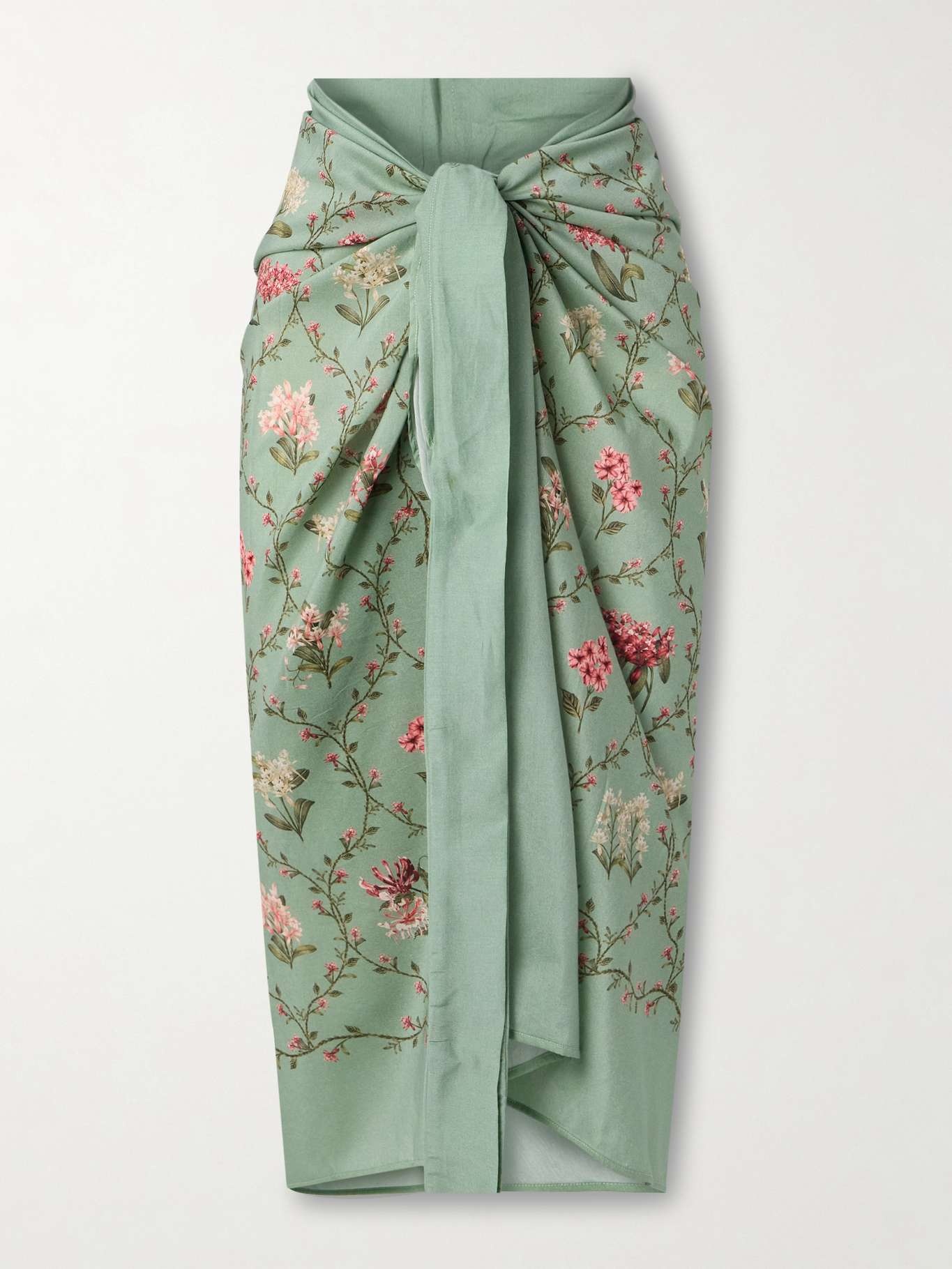 【AGUA BY AGUA BENDITA】orquidea プリント cotton pareo Agua by Agua Bendita Lavanda Orquidea floral-print cotton